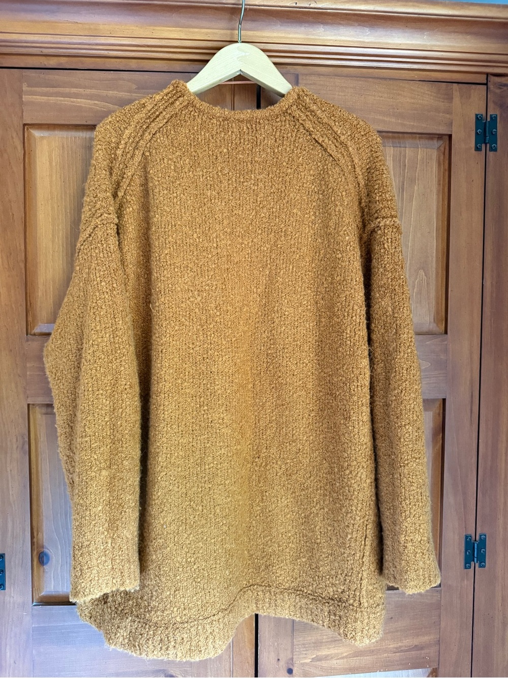 Free People V-Neck Chenille Sweater in burnt orange - Picture 3 of 3
